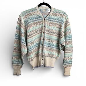 Vintage Hand Framed Knitwear Cardigan Sweater